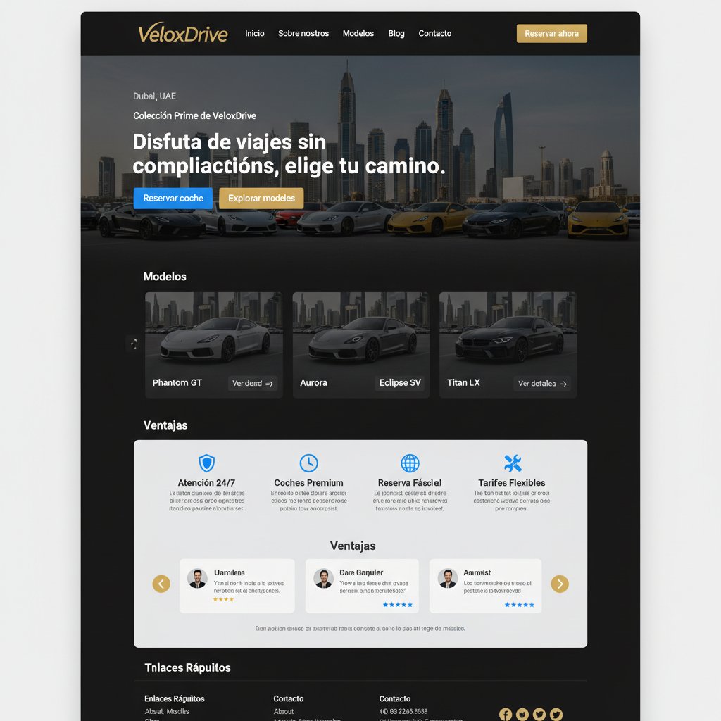 VeloxDrive — vista previa del theme