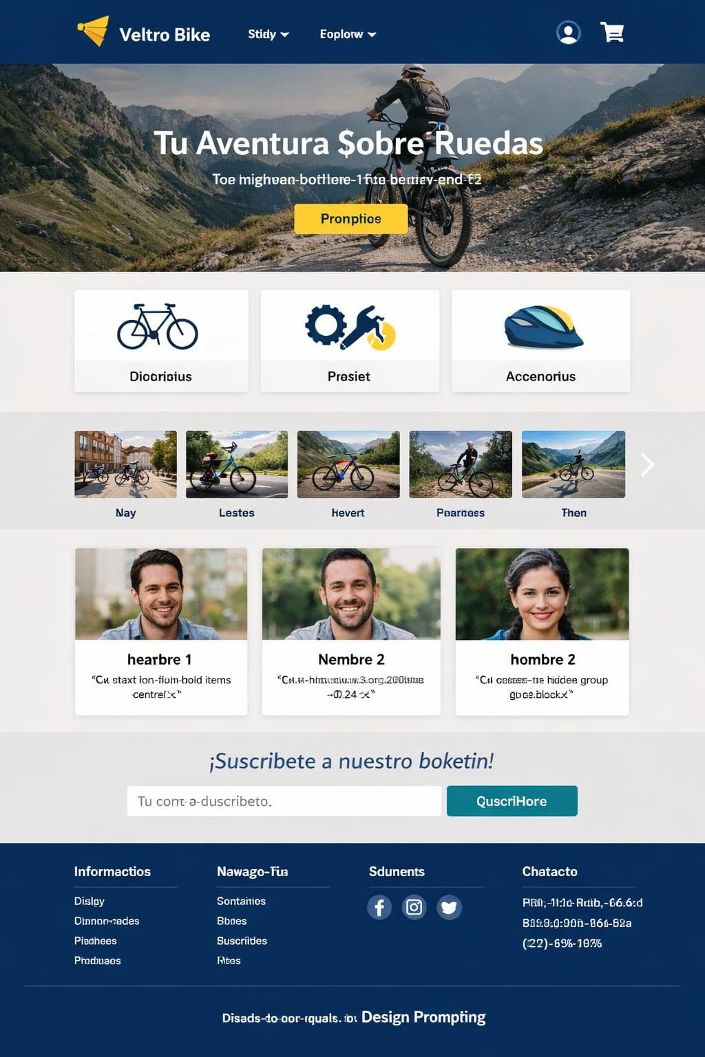 Veltro Bike — vista previa del theme