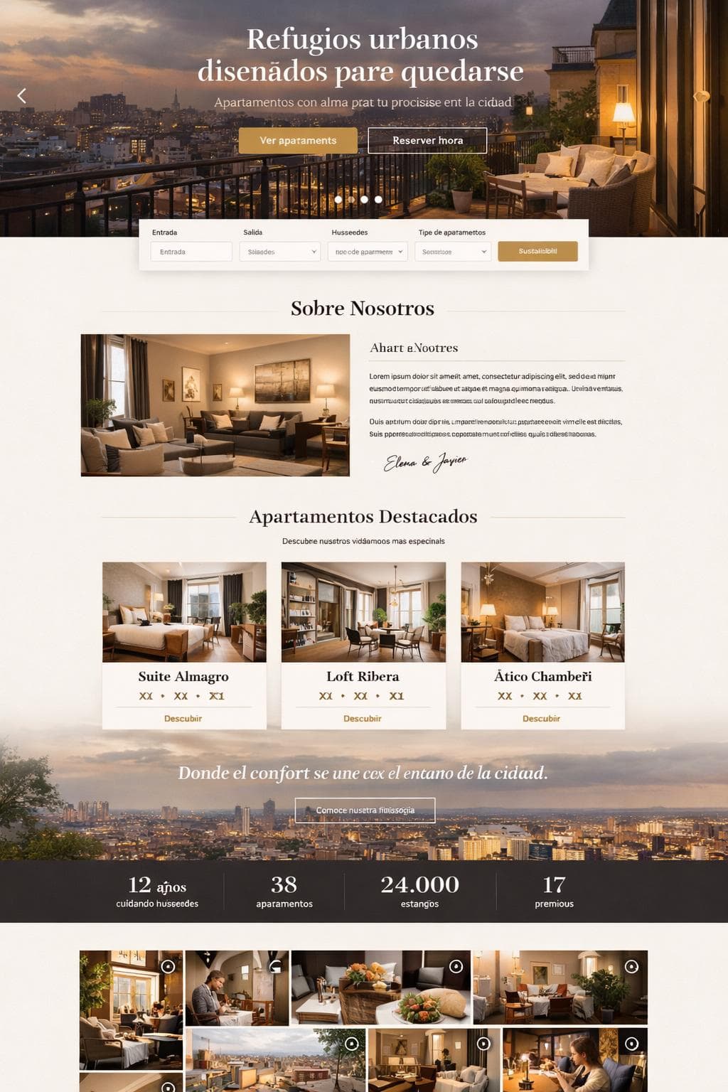 Veluria Suites — vista previa del theme