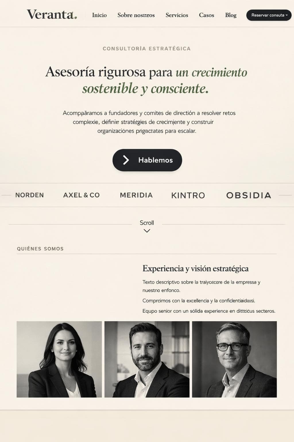 Veranta Strategy — vista previa del theme