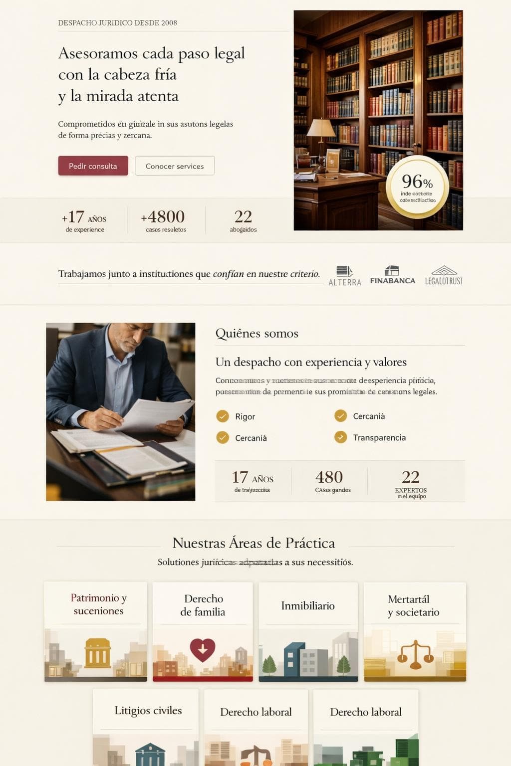 Verdania Legal — vista previa del theme