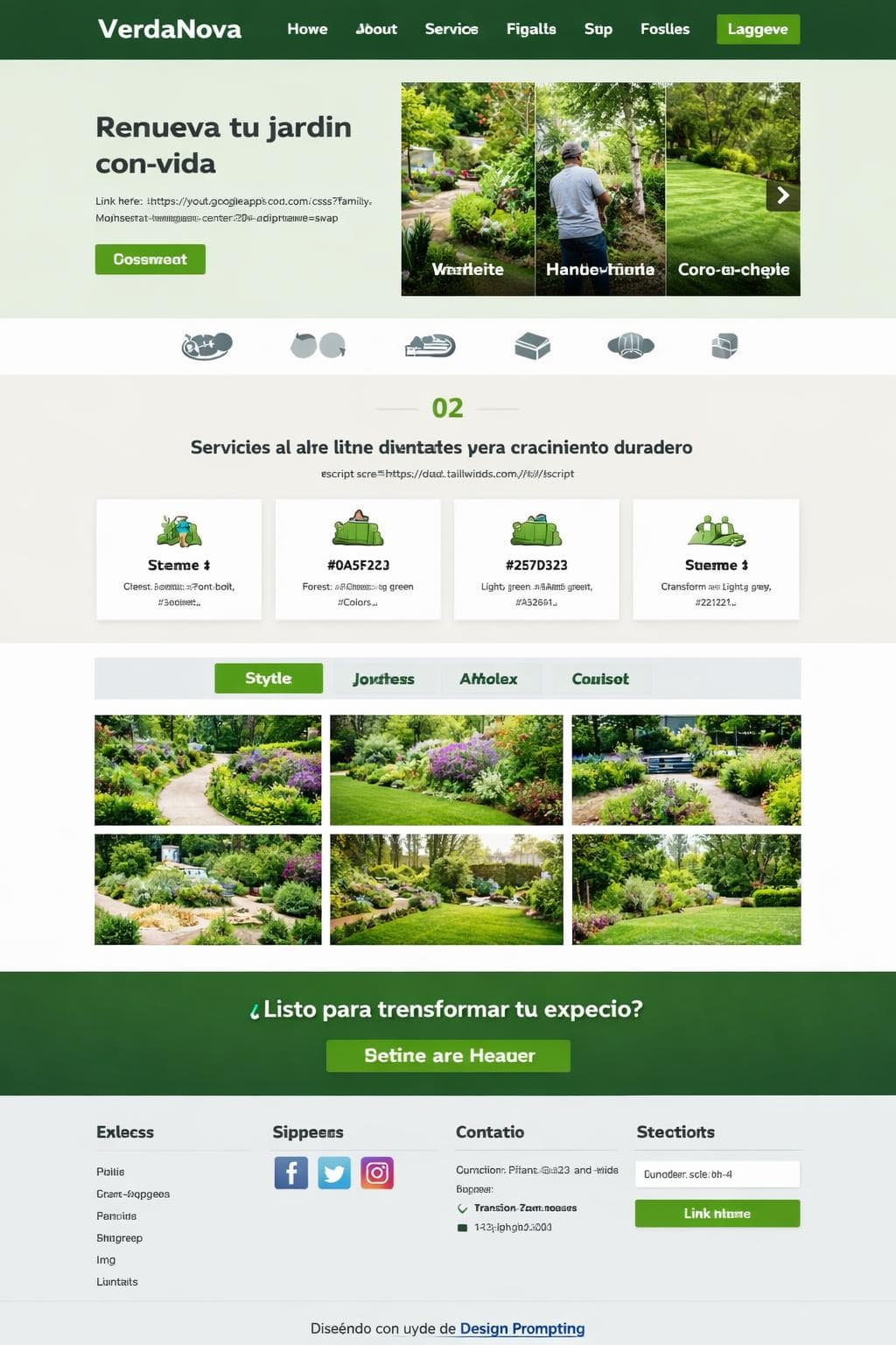 VerdaNova — vista previa del theme