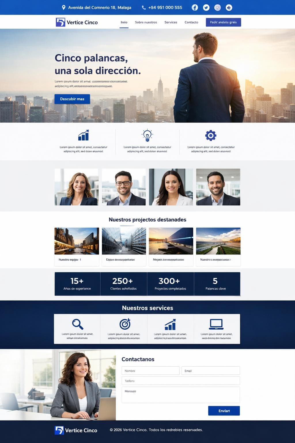 Vertice Cinco — vista previa del theme
