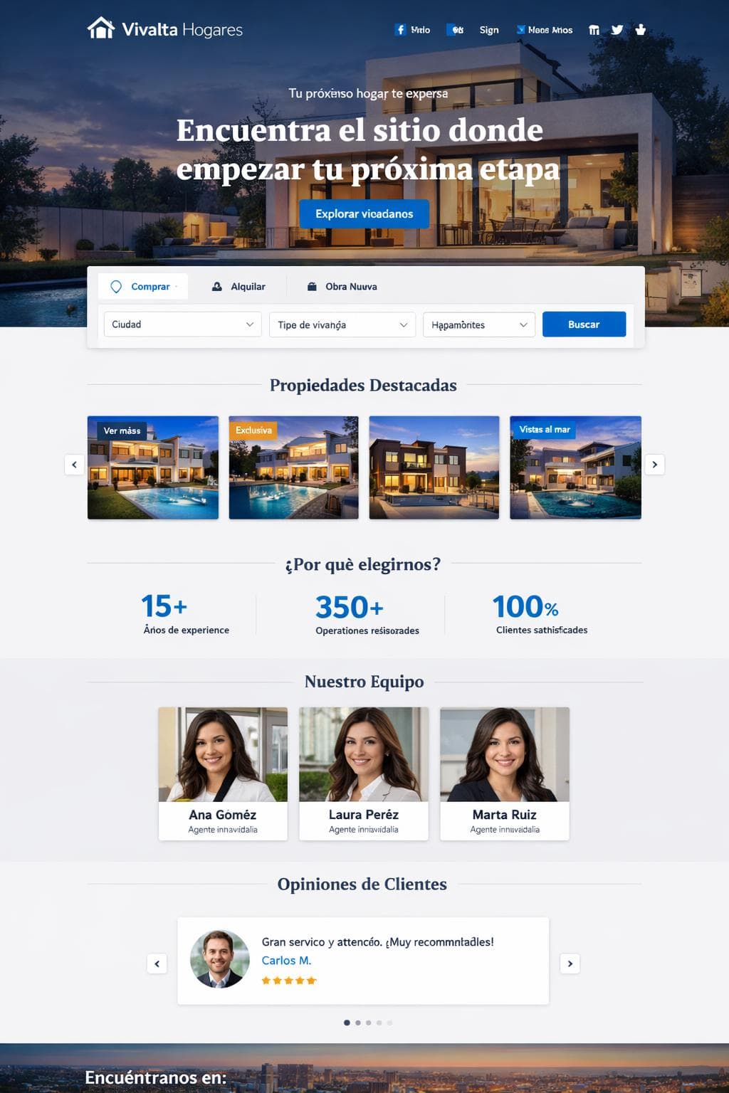 Vivalta Hogares — vista previa del theme