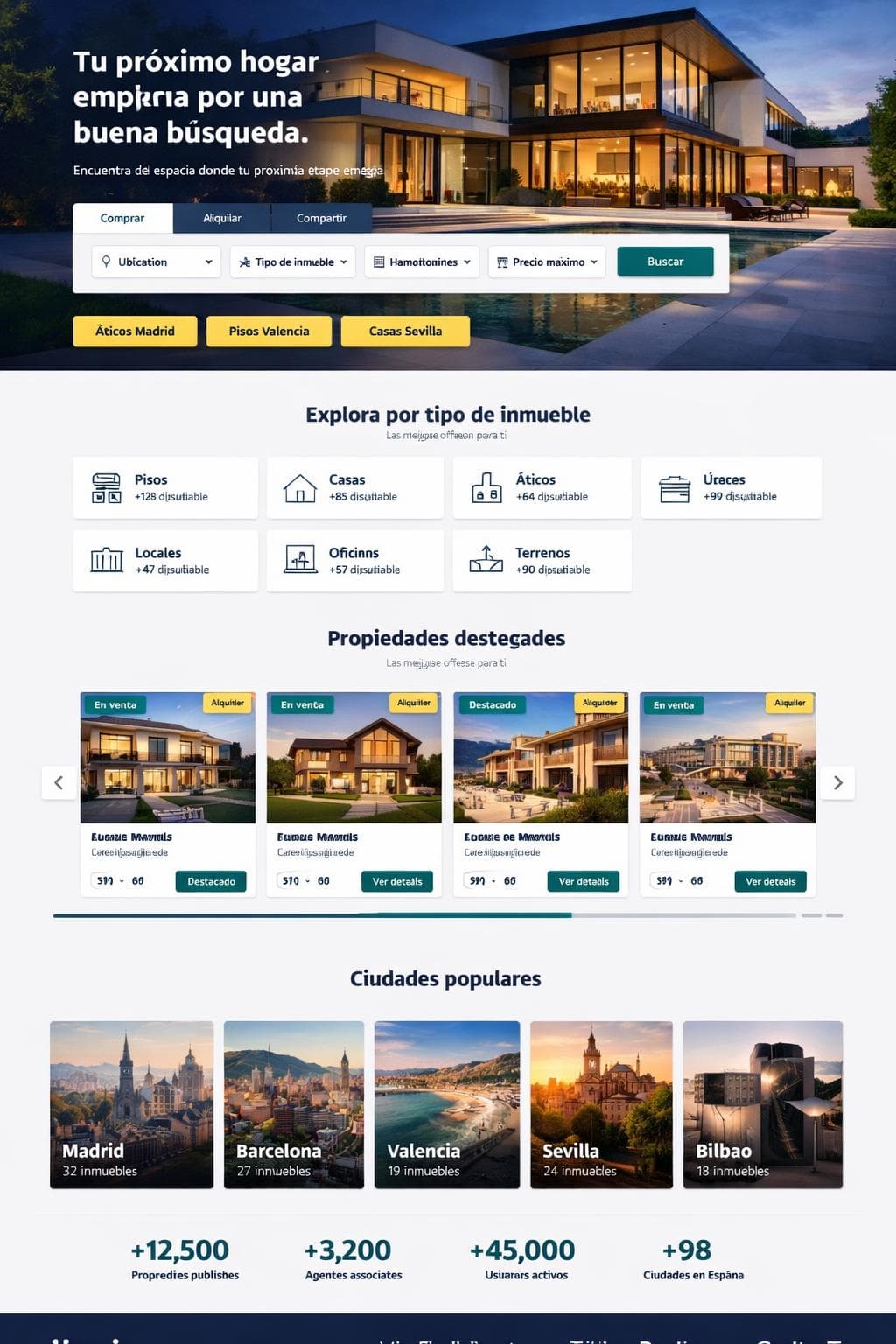 Vivendra Estates — vista previa del theme