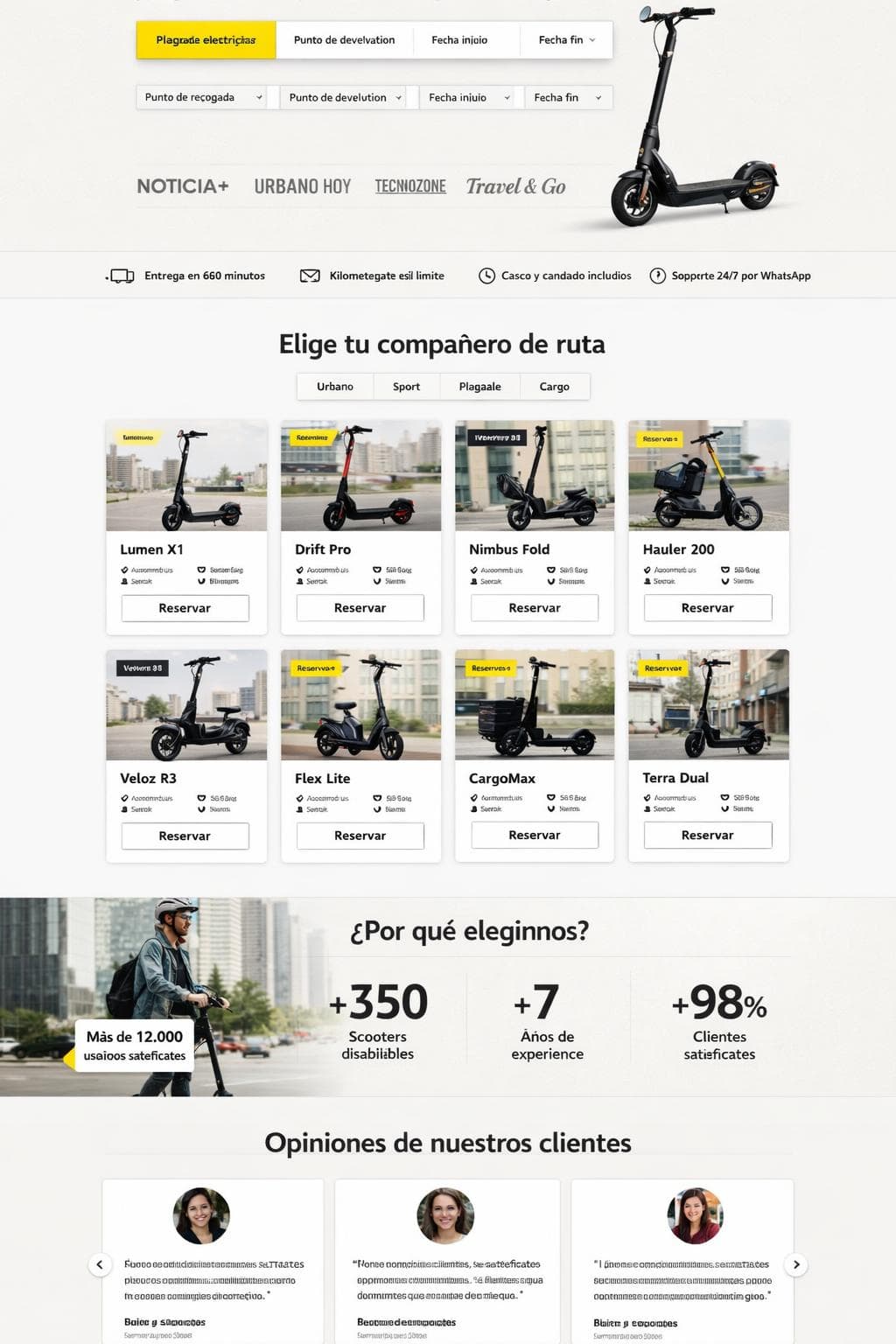 VoltGlide Riders — vista previa del theme