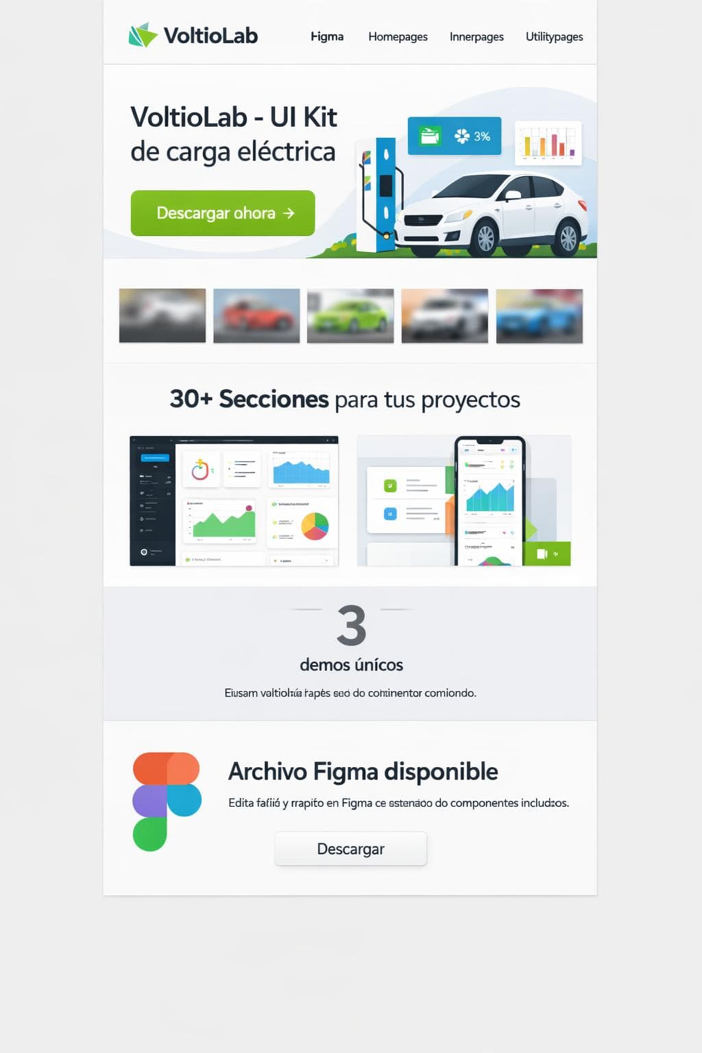 VoltioLab — vista previa del theme