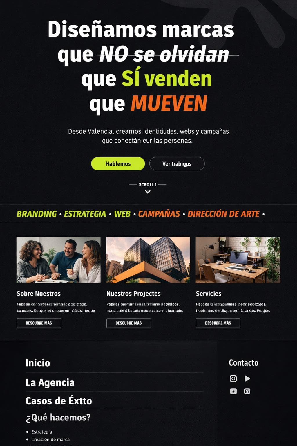 Vorta Studio — vista previa del theme