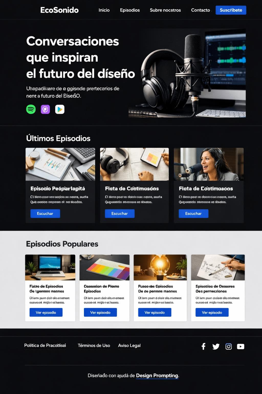 Voz Aurora — vista previa del theme