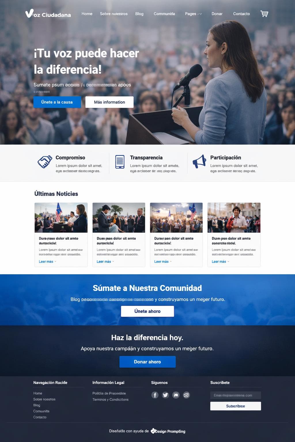 Voz Ciudadana — vista previa del theme