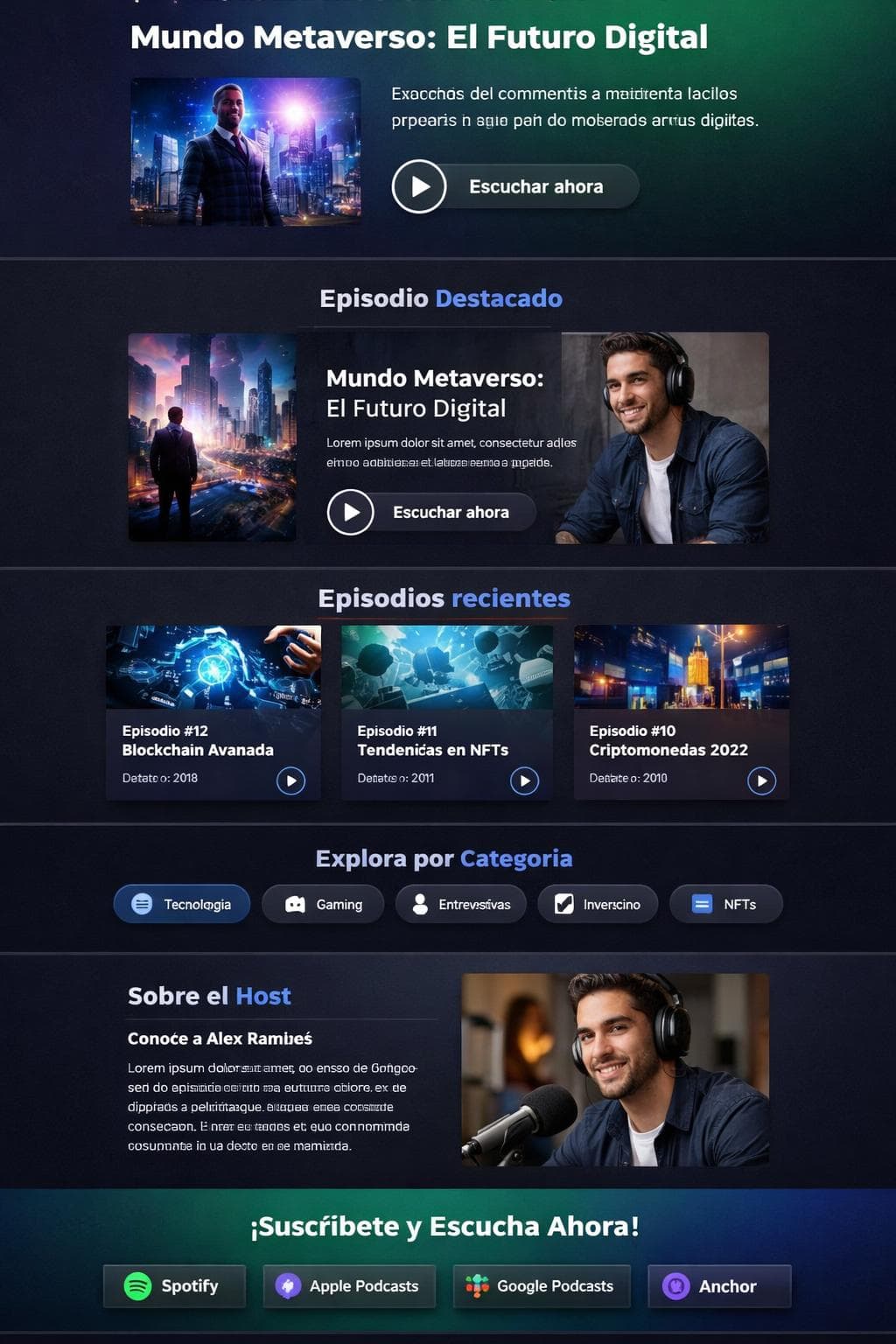 Voz de Cripto — vista previa del theme