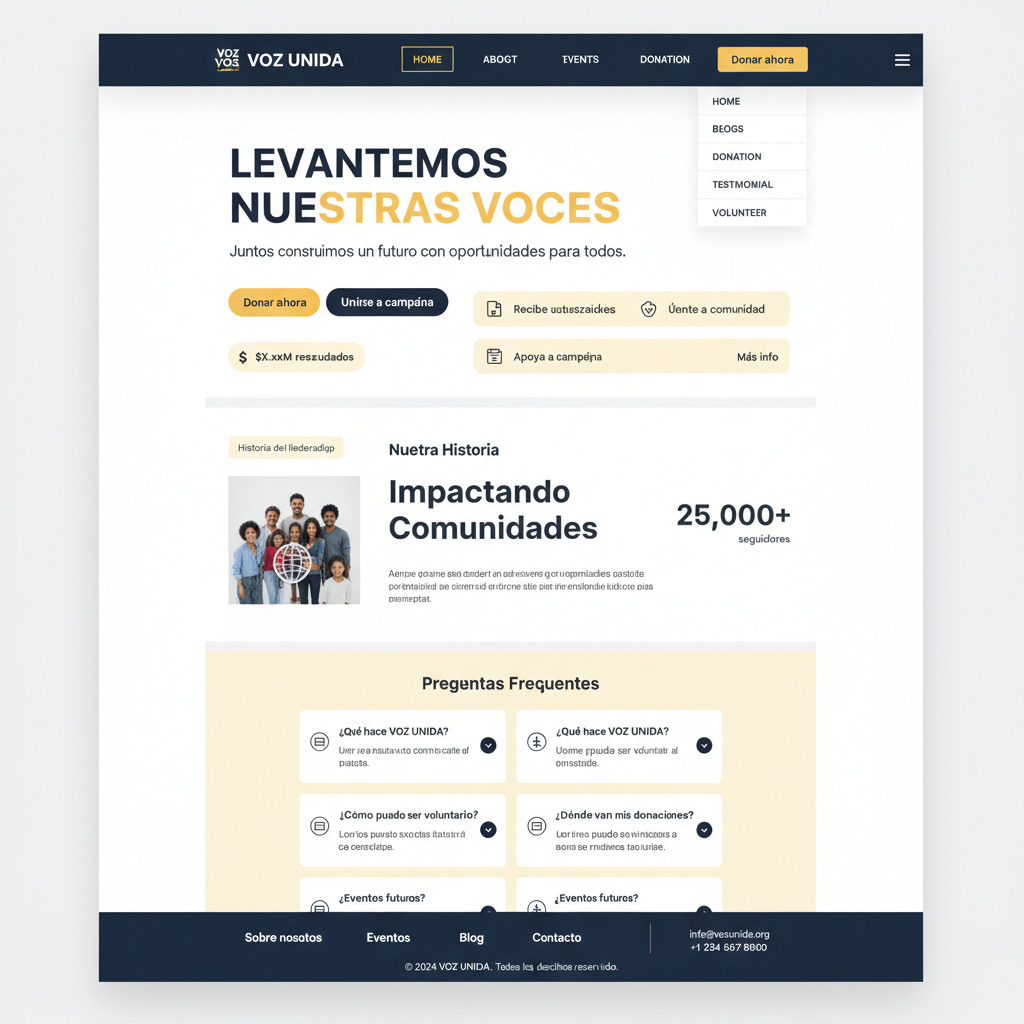 Voz Unida — vista previa del theme